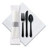 Hoffmaster® CUTLERY,KIT,EXPRSS,100,BK 119901