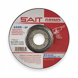 United Abrasives/Sait DepressedGrindWhl,7/8"CN,UnthreadHle 20070
