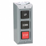 Square D Push Button Control Station,Up/Down/Stop 9001BG305