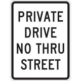 Lyle Private Drive & Road Traffic Sign,24x18" T1-1018-EG_18x24