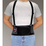 Allegro Industries Back Support w/Suspenders,Black,L 7190-03