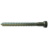 Sim Supply Hex Lag Screw,3/8",Zinc,1"L,PK100  U08280.037.0100