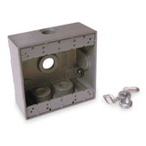 Bell Outdoor Weatherproof Box,2Gang,4Inlet,3/4 Hub 5343-0