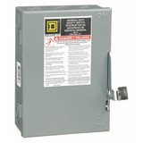 Square D Safety Switch,240VAC,3PST,30 Amps AC D321N