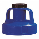 Oil Safe Utility Lid,w/2 In Outlet,HDPE,Blue  100202