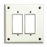 Cortech Rocker/GFI Wall Plate,Stnd;Wht,2Gng,Txtr TPDGF