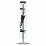 Tensabarrier Wet Umbrella Bag Holder,Satin Aluminum 52391-1S-US