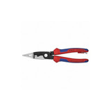 Knipex Chain Nose Plier,8" L,Serrated  13 82 8 T BKA