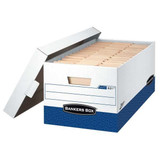 Bankers Box File Box,Blue; White,10" H,PK12 0063201
