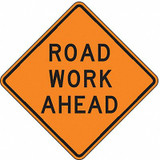 Lyle Road Work Ahead Traffic Sign,30" x 30" W20-1D-30HA