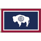 Nylglo Wyoming Flag,4x6 Ft,Nylon 146170