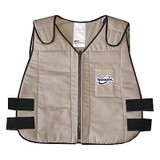 Techniche Cooling Vest,Khaki,5 to 10 hr.,2XL 6626-KHA2XL