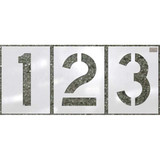 C.H. Hanson Stencil,Number Kit,12pcs.,10 x 6-2/3 In. 70357