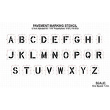 Rae Pavement Stencil,Alphabet Kit,12 in. H STL-116-8125