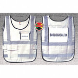 Disaster Management Systems Safety Vest,White,Legend Insert,Univsl DMS-05832