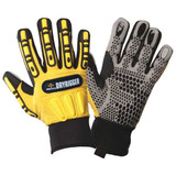 Impacto Anti-Vibration Gloves,L,Black/Yellow,PR  WGRIGGL