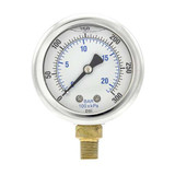 Pic Gauges Pressure Gauge,1/8 in. NPT,2 in. 201L-208H