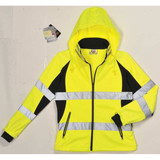 Utility Pro Ladies Jacket,Hi-Vis,Lrg,Blk-Ylw UHV668-L