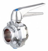 Sim Supply Butterfly Valve,2" Tube Size,Clamp  51C2.0MS/STH