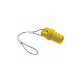 Hubbell Single Pole Connector Cover,Male,Yellow HBLMCAPY