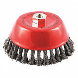 Sim Supply Cup Brush,Wire 0.014" dia.,Carbon Steel  66252838789