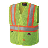 6914AU/6916AU Hi-Vis Flame Resistant Vest, Size L/XL, Yellow/Green