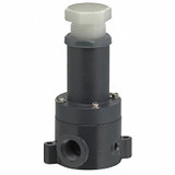 Plast-O-Matic Relief Valve,1 In,5 to 100 psi,PVC RVDTM100T-PV