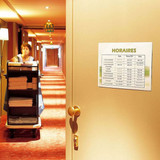 Tarifold Sign Holder,Clear,11 9-16" H,PK5 P194674