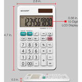 Sharp Portable Calculator,2.81" W,0.31" H EL-377WB