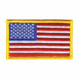 Heros Pride Embroidered Patch,U.S. Flag,Medium Gold 0001HP