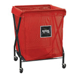 Royal Basket Trucks X-Frame Cart,8 Bu,Red Mesh G08-RRX-XMA-3ONN