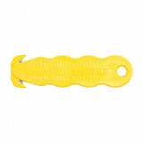 Klever Safety Cutter,Disp,4-3/4",Yellow,PK100 KCJ-1Y-100