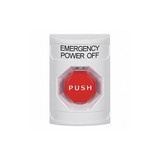 Emergency Power Off Push Button,White
