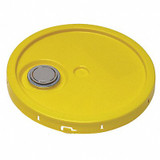 Sim Supply Plastic Pail Lid,Yellow,HDPE  ROP210CVR0F-TT-Y