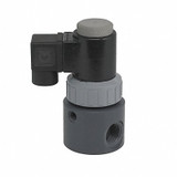 Plast-O-Matic Valve,PVC,2Way/2Position,Normally Closed EAST4V8W11-120/60-PV