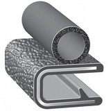 Trim-Lok Trim Seal,25 ft L,Black, PVC, 13-32 in W 3100B3X1-4C-25
