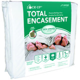 Lock-Up Mattress/Box Spring Protector,39"W,White 80TWXLBOX