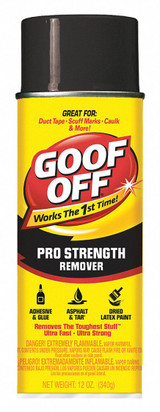 Goof Off Adhesive Remover,12 oz,Aerosol Spray Can  FG658