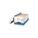 Bankers Box File Box,Blue; White,10" H,PK12 00701