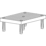 Structural Plastics Dunnage Rack,500 lb.,HDPE,36 W x 24 D D3624