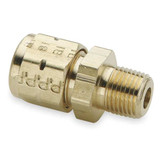 Parker Connector,Brass,CompxM,3/8Inx1/4In,PK10 68VL-6-4