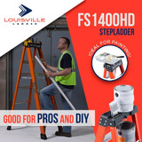 Louisville Stepladder,Fiberglass,6 ft. H,375 lb Cap FS1406HD