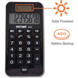 Victor Technology Portable Calculator,2.1" W,0.3" H 900