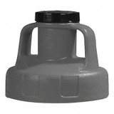Oil Safe Utility Lid,w/2 In Outlet,HDPE,Gray  100204
