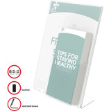Deflecto Sign and Literature Holder,11" H,Clear 590501GR