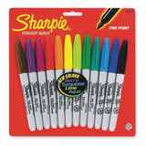 Sharpie Permanent Marker Set,Assorted,PK12 30075PP