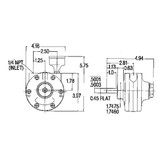 Gast Air Motor, 0.95 hp, 30 cfm, 1/4 inNPT 2AM-NCC-96