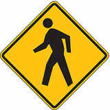Lyle Pedestrian Crossing Traffic Sign,30"x30" W11-2-30HA