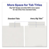 Avery® Insertable Big Tab Plastic Dividers, 5-Tab, 11 X 8.5, Clear, 1 Set 11835 USS-AVE11835