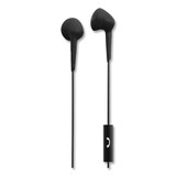 Maxell® Jelleez Earbuds, 4 ft Cord, Black 191569